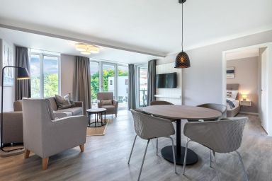 Godewindpark Travemünde - Top-modernes Ferienapartment mit Loggia und hochwertigem Saunabereich im Haus