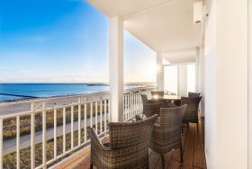 Balkon mit Blick auf die Ostsee