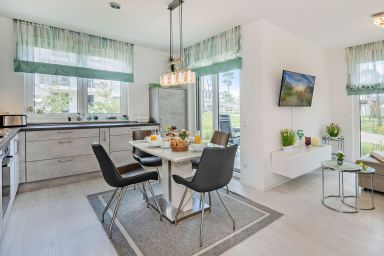 Ferienwohnung Haff Idyll - Appartement am Stettiner Haff, mit Terrasse, Sauna und Freizeitbereich