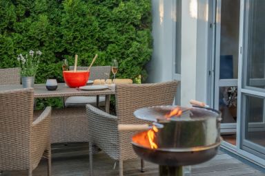 Ferienhäuser an der alten Gärtnerei - Ferienhaus „Lavendel“ mit Sauna, Kamin & Terrasse – ruhig gelegen für 4 Personen