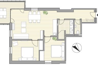 Ferienwohnung Bernstein im Ostsee-Domizil Sandburg - Ferienwohnung Bernstein