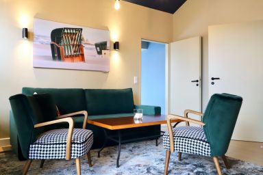 Strand-Park - Familien-Apartment mit wunderschönem Balkon, Strandkorb u. direktem Strandzugang