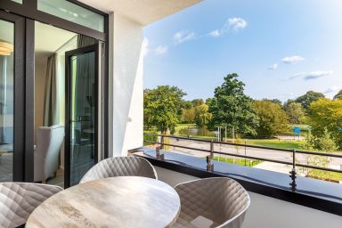 Godewindpark Travemünde - Familien- und hundefreundliches Apartment mit Loggia in Top-Lage am Park