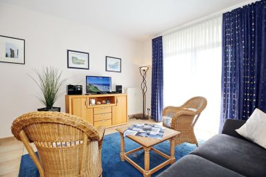 Meeresblick - 2-Zimmer-Wohnung für bis zu 4 Personen mit Saisonstrandkorb