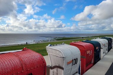 Ferienwohnung Seestern im Haus Seewind nur 800 Meter von der Nordsee entfernt auf 2.800 m² Grundstück