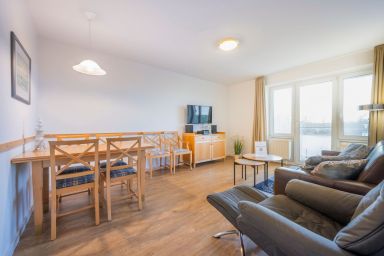 Hus Inselkieker - Strandnahe 3-Zimmer Ferienwohnung mit Balkon und direkt am Nordseedeich gelegen
