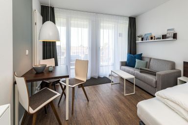 Deichhäuser Anna Küste - Nordseenahes Ferienapartment mit Balkon, Parkplatz, Schwimmbad- & Saunanutzung
