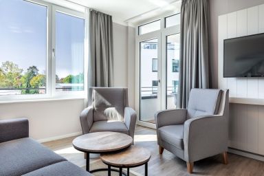 Godewindpark Travemünde - Sonniges Apartment mit Loggia in Ostseenähe mit SPA und Dachterrasse im Haus
