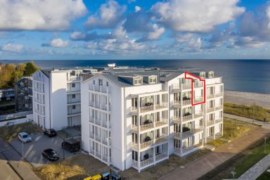 Apartmentanlage Meerblickvilla - Penthouse-Maisonette mit Galerieschlafzimmer, Balkonen, Strandkorb und Meerblick