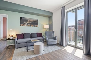 Ohlerich Speicher - Tolles Ferienapartment mit Balkon in Toplage im Hafen der Hansestadt Wismar