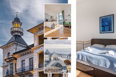 Ferienwohnung Seeschloss - Ferienwohnung in Heringsdorf mit Meerblick, nur 200 m vom Strand entfernt