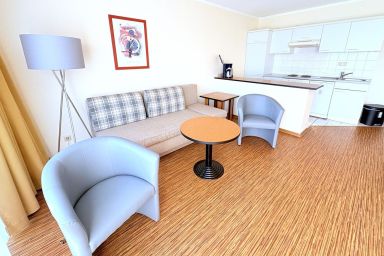 Apartment für Drei 46 - Ferienwohnung 46 – Helles Erdgeschossapartment mit WLAN und Terrasse