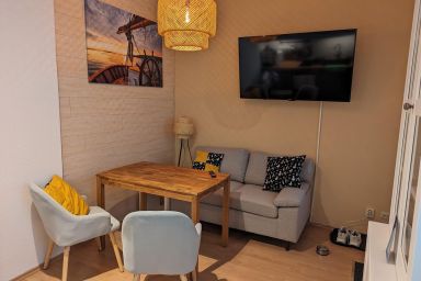 Fewo Sandkorn - Gemütliches 2-Zimmer-Apartment über 2 Etagen mit Hund für 2 Personen