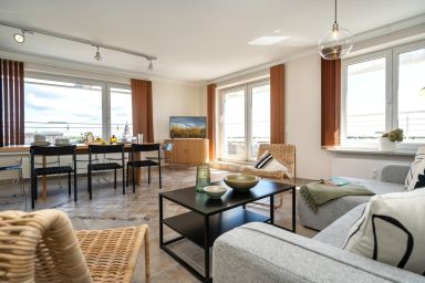 Penthouse F23 - Penthouse für 7 Pers. mit einzigartigem Blick über Sylt, Terrasse, Stellplatz.