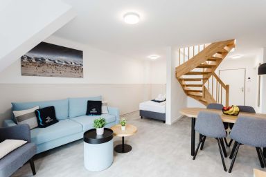 MEERholung - MEERholung FeWo 4.6 – Strandnahes Penthouse für bis zu 7 Personen mit Balkon und Dachterrasse
