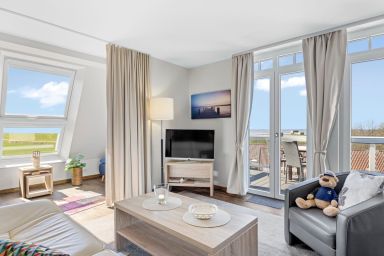 Resort Deichgraf - Erstklassige Ferienwohnung mit großartigem Meerblick, Sauna und zwei Balkonen!
