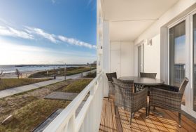 Balkon mit Blick auf die Ostsee