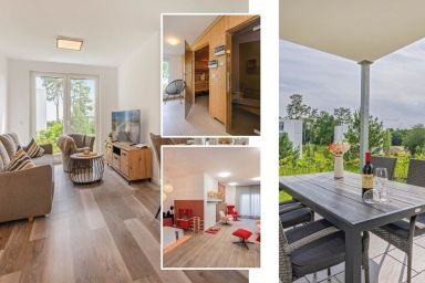 Ferienwohnung Haffkoje - Moderne Ferienwohnung am Stettiner Haff mit Sauna und Spielbereich im Grünen