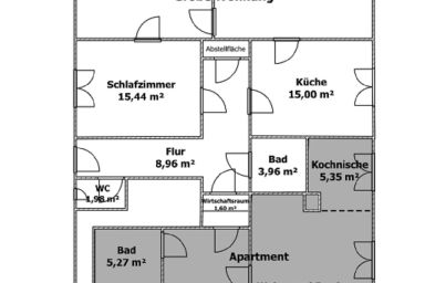 Ferienwohnungen Siggelkow - Appartement/Fewo, Dusche, WC