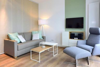 Aparthotel Anna Düne - Tolles Apartment am Strand mit Westbalkon, Meerblick und Saunabereich im Haus!