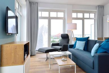 Aparthotel Anna Düne - Modernes Apartment am Meer mit Westbalkon, Meerblick und Saunabereich im Haus!