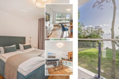 Ferienwohnung Haffblick 8 - Moderne Ferienwohnung mit Balkon, idyllisch & ruhig im Grünen gelegen