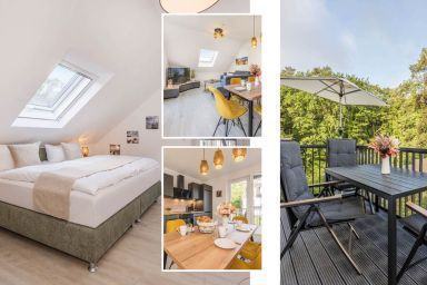 Ferienwohnung Kleckerburg - Komfortables Ferienapartment Kleckerburg mit Balkon und moderner Ausstattung