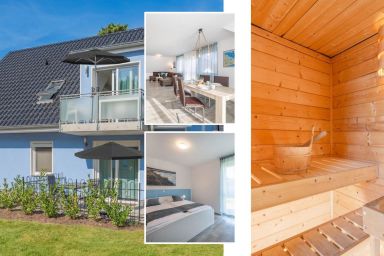 Ferienhaus Himmelblau EG - Moderne Ferienwohnung in Loddin mit großer Terrasse im Grünen