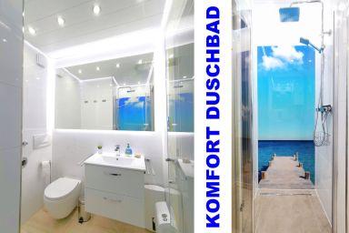 Komfort - Ferienwohnung Albatros - Appartement/Fewo, Dusche, WC, 3 Schlafräume