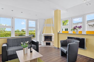 Ferienwohnungen Kleckerburg mit Meerblick OFC 05 - Nr.7/ 3-Raum-FeWo, max.4 Pers, EG, Meerblick,Kamin +Terrasse