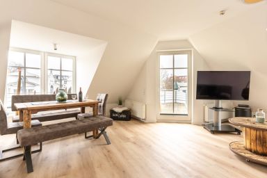 Villa Vogelsang Fewo 9 Küstenliebe, Strandkorb, Sauna - Apartment 9, 3-Raum Fewo, Balkon