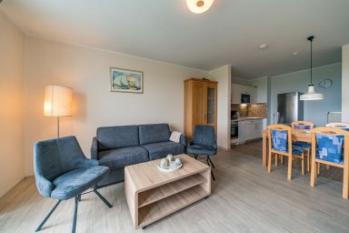 Hus Strandkieker - Maisonette-Ferienwohnung in Deichlage an der Nordsee inkl. Balkon mit Meerblick