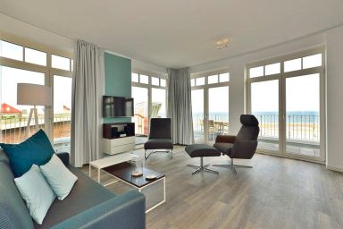 Aparthotel Anna Düne - Tolles Apartment an der Nordsee mit direktem Meerblick, Balkon und Strandkorb!