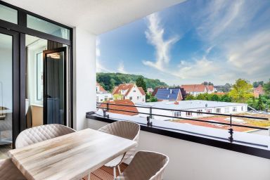 Ferienwohnungen am Godewindpark Travemünde - Komfortables Apartment mit überdachtem Balkon und Wellnessbereich in Travemünde
