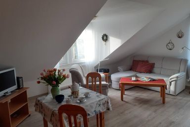 Ferienwohnung in Pilsum mit Blick über die Landschaft