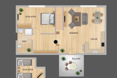 Winkelschiffchen I - Ferienwohnung Oberdeck