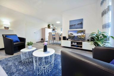 Sonnenpark 05 - Sonnenpark 05 - modern eingerichtet und Terrasse mit Strandkorb