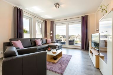 Residenz Seeterrassen Appartment Nr. 1 - Ferienwohnung, 77 qm, 2 Schlafzimmer, Badezimmer mit Sauna, Balkon, max. 5 Personen
