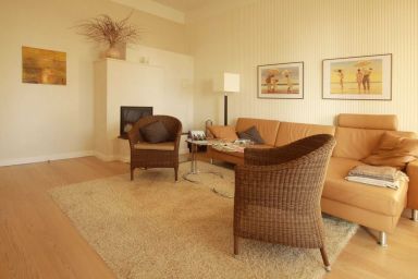 *****Düne25 ++mit MEERBLICK und nur 10m vom Strand++ - Wohnung mit 2 Schlafzimmer und Kamin, App. 3
