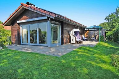Blockhaus mit W-LAN - grosse Terrasse mit Strandkorb - Blockhaus