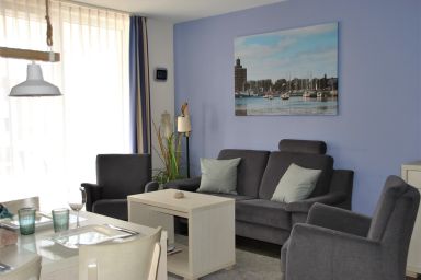 Apartmenthaus Hafenspitze Ap. 6 "Strandkrabbe", Blickrichtung Innenstadt/Binnenhafen