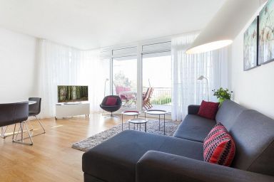 DünenResort Binz - Stilvolles, strandnahes Apartment mit Fußbodenheizung, Whirlbadewanne und Balkon