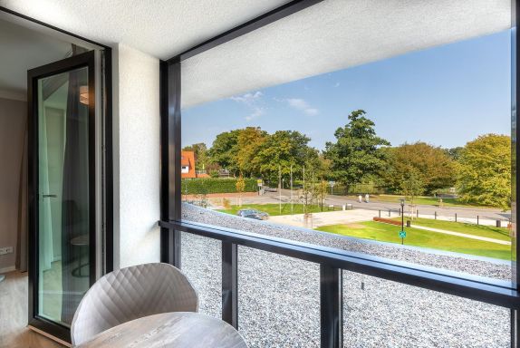 Ãberdachte Loggia mit Zugang zum Wohn-/Essbereich