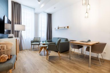 Ferienapartments am Krusespeicher - Schickes, modernes 2-Zimmer-Apartment in bester Hafenlage von Wismar