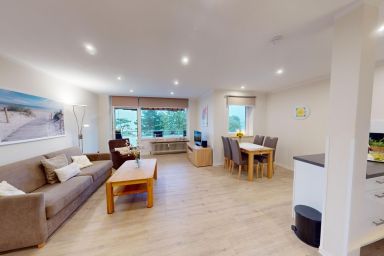 Fürstenhof - Exklusive Meerblick-Ferienwohnung im Fürstenhof für 4 Gäste am Strand mit Balkon