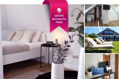 Dachgeschoss Ferienunterkunft ohne Küche in Strandnähe - Ideal für Kurztrips - Besondere 1 Zimmer FeWo mit gratis Bettwäsche - ohne Küche - in Strandnähe