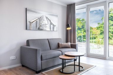 Godewindpark Travemünde Deluxe-Apartment 1.08 - Komfortables Ostsee-Apartment mit Wellnessoase und sonnigem Balkon