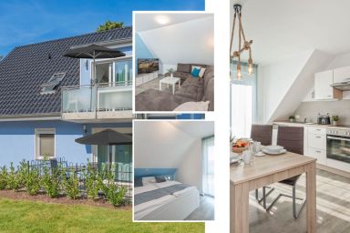 Ferienhaus Himmelblau OG - Moderne Ferienwohnung in Loddin mit Garten, WLAN & Spielplatz – ruhig und strandnah