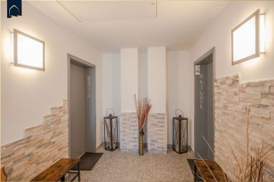 Villa Petra - Ferienwohnung mit Gartenblick, Kamin und Balkon am Wolgastsee