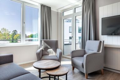 Godewindpark Travemünde Deluxe-Suite 2.15 - Barrierearmes und stilvolles Apartment mit Loggia in bester Lage